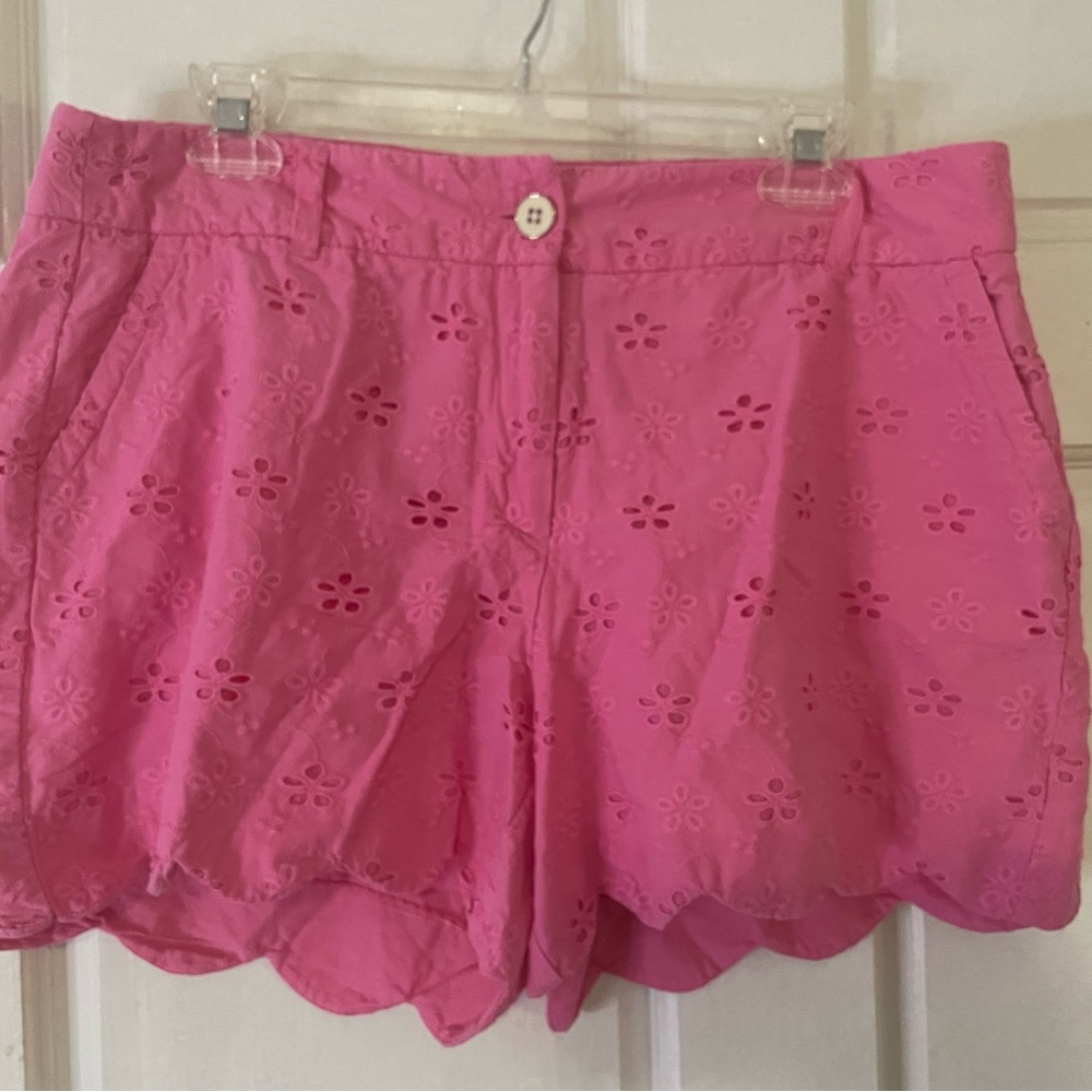 Crown&Ivy pink  eyelet shorts size 12